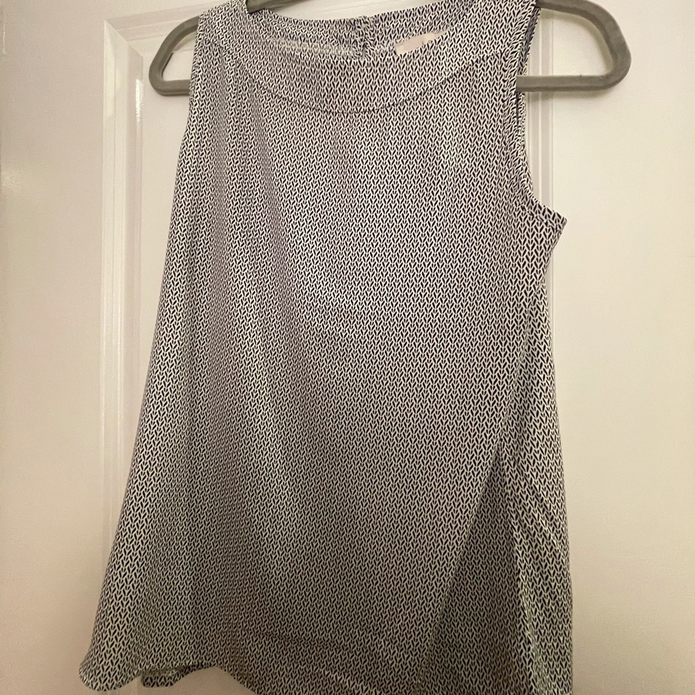 Loft black and white tank top
